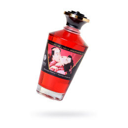 Масло массажное для тела Shunga «Пылающая вишня» (Blazing Cherry), разогревающее, 100 мл.