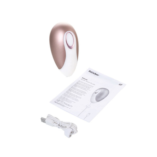 Вакуум-волновой бесконтактный стимулятор клитора Satisfyer Pro Deluxe NG, силикон, розовый, 11 см.