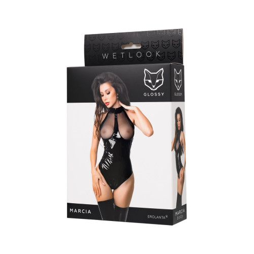 Боди Glossy Marcia из материала Wetlook, L