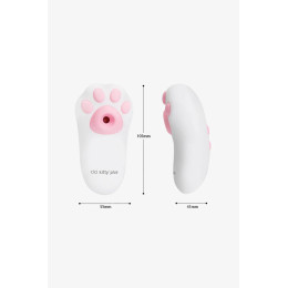 Вибратор с вакуумной стимуляцией OTOUCH Cici Kitty Plus, силикон, белый, 10,3 см