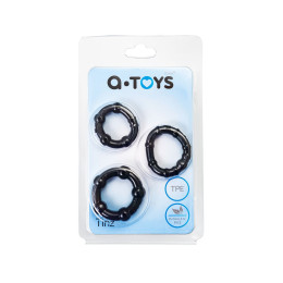 Набор колец A-Toys by TOYFA, TPE, силикон, черные, Ø 3,5/3/2 см