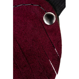 Маска Pecado BDSM, с бахромой, натуральный велюр, бордовая