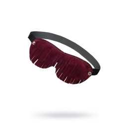 Маска Pecado BDSM, с бахромой, натуральный велюр, бордовая