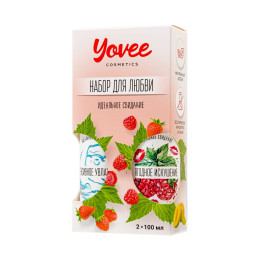 Набор гелей-смазок Yovee для любви (721009+721051), вкусовой (малина/мята) + увл (гиалурон), 2х100мл
