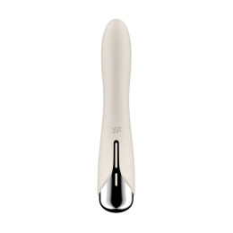 Вибратор для точки G  с ротацией Satisfyer Spinning Vibe 1, силикон, бежевый, 17,8 см