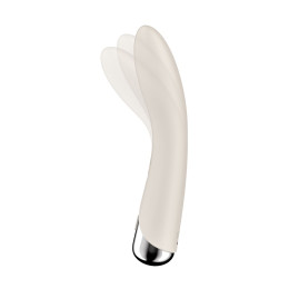Вибратор для точки G  с ротацией Satisfyer Spinning Vibe 1, силикон, бежевый, 17,8 см