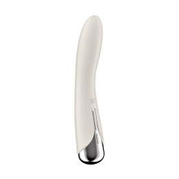 Вибратор для точки G  с ротацией Satisfyer Spinning Vibe 1, силикон, бежевый, 17,8 см