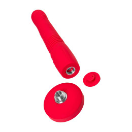 Фрикционный фаллоимитатор с вибрацией LOVENSE Gravity, красный, силикон, 25,9 см