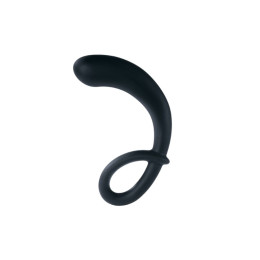 Электростимулятор Mystim Curving Curt, силикон, черный, 13 см