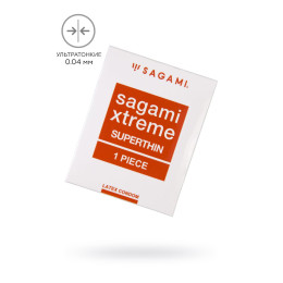 Презервативы Sagami,xtreme superthin 0,04 , латекс, 18,5 см, 5,2 см, 1 шт.