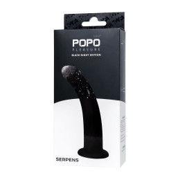 Анальный фаллоимитатор POPO Pleasure by TOYFA Serpens с изгибом S, силикон, черный, 13 см