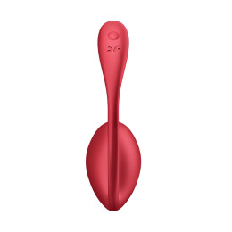 Виброяйцо Satisfyer Shiny Petal Connect App с пультом ДУ, красный, 7,5 см