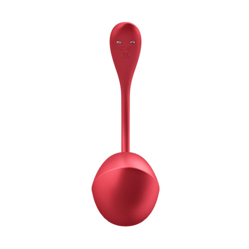 Виброяйцо Satisfyer Shiny Petal Connect App с пультом ДУ, красный, 7,5 см