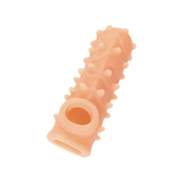 Насадка реалистичная KOKOS NUDE SLEEVE с дополнительной стимуляцией, TPE, телесная, 12 см