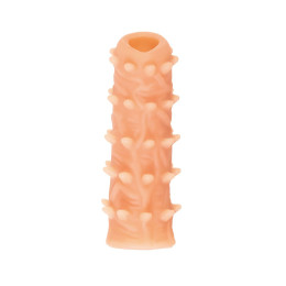 Насадка реалистичная KOKOS NUDE SLEEVE с дополнительной стимуляцией, TPE, телесная, 12 см