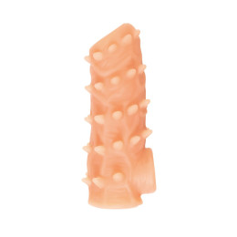 Насадка реалистичная KOKOS NUDE SLEEVE с дополнительной стимуляцией, TPE, телесная, 12 см