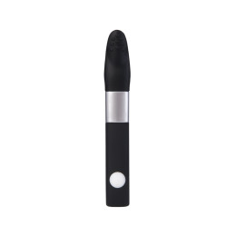 Вибратор клиторальный Qvibry 8Gb USB памяти, силикон, черный, 12 см