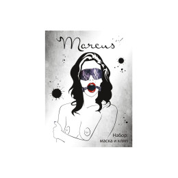 Кружевной набор TOYFA Marcus (маска и кляп), розовый