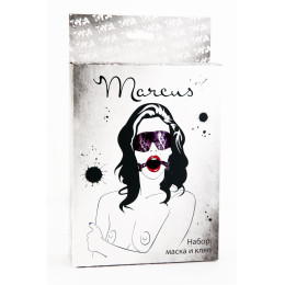 Кружевной набор TOYFA Marcus (маска и кляп), розовый