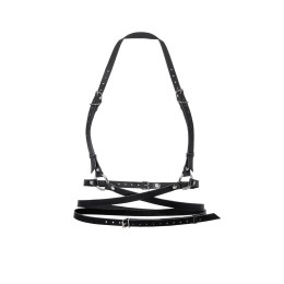 Портупея Pecado BDSM, «Осанка», натуральная кожа, чёрная