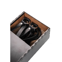 Портупея Pecado BDSM, «Осанка», натуральная кожа, чёрная