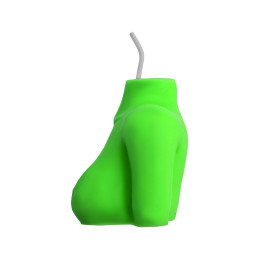 Свеча Pecado BDSM «Женский силуэт», зеленая, гр. 49