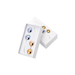 Вагинальные шарики Nalone Yany, металл, синие, 15,5 см