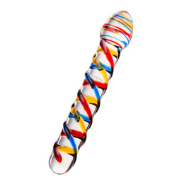 Двусторонний фаллоимитатор Sexus Glass, стекло, прозрачный, 19,5 см