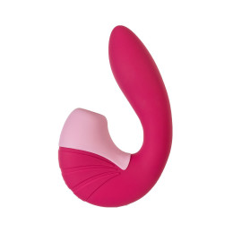 Вибратор Satisfyer Supernova, с вакуум-волновым стимулятором, силикон, красный, 16,9 см