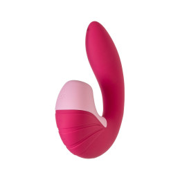 Вибратор Satisfyer Supernova, с вакуум-волновым стимулятором, силикон, красный, 16,9 см