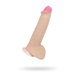 Фаллоимитатор неоскин на присоске REAL Next Lovetoy, TPR, телесный, 23 см