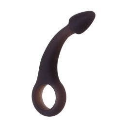 Анальная втулка Seven Creations, силикон, черная, 13,6 см.