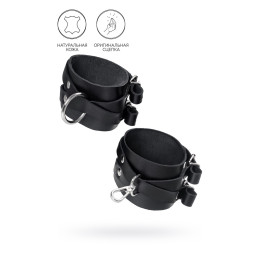 Оковы Pecado BDSM, с двумя перекрёстными ремешками, сцепка-оригинальный карабин, натуральная кожа