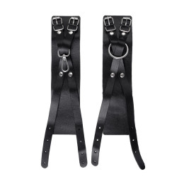 Оковы Pecado BDSM, с двумя перекрёстными ремешками, сцепка-оригинальный карабин, натуральная кожа