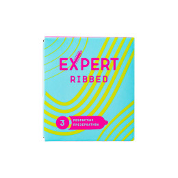 Презервативы EXPERT Ribbed, ребристые, 3шт.