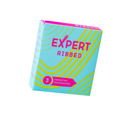 Презервативы EXPERT Ribbed, ребристые, 3шт.