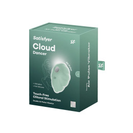 Вакуумный стимулятор клитора Satisfyer Cloud Dancer, силикон, мятный, 9 см
