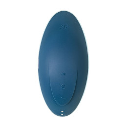 Вакуум-волновой стимулятор клитора с вибрацией Satisfyer Vulva Lover 1, силикон, синий, 11,9 см