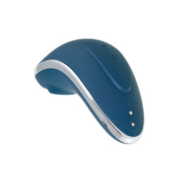 Вакуум-волновой стимулятор клитора с вибрацией Satisfyer Vulva Lover 1, силикон, синий, 11,9 см
