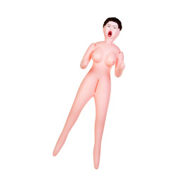 Кукла надувная Dolls-X by TOYFA Violet, брюнетка, с тремя отверстиями, кибер вставка: вагина