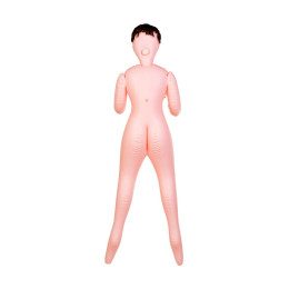 Кукла надувная Dolls-X by TOYFA Violet, брюнетка, с тремя отверстиями, кибер вставка: вагина
