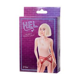 Пояс для чулок H.E.L. Dillie, текстиль, красный, OS