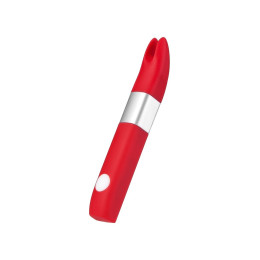 Вибратор клиторальный Qvibry 4Gb USB памяти, силикон, красный, 12 см