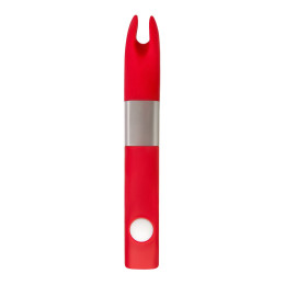 Вибратор клиторальный Qvibry 4Gb USB памяти, силикон, красный, 12 см