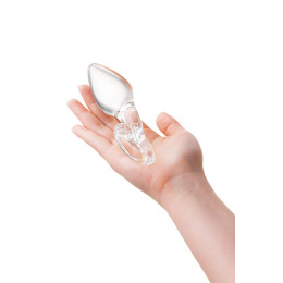 Анальная втулка Sexus Glass, стекло, прозрачная, 14,5 см, Ø 4 см