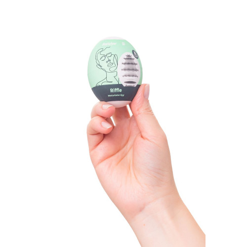 Мастурбатор нереалистичный Satisfyer Egg Single (Riffle), TPE, зеленый