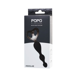 Анальная втулка POPO Pleasure by TOYFA Aquilae, водонепроницаемая, силикон, черная, 18 см, Ø 3 см