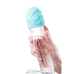 Мастурбатор A-Toys by TOYFA Pufl, бирюзовый, ТРЕ, 6 см Ø 2,7 см