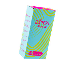 Презервативы EXPERT Ribbed, ребристые, 15шт