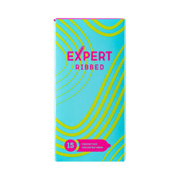 Презервативы EXPERT Ribbed, ребристые, 15шт
